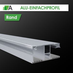 Alu-Profil einfach Rand incl. Auflageband
