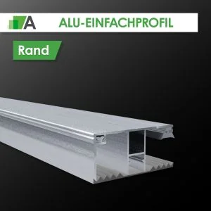 Alu-Profil einfach Rand incl. Auflageband