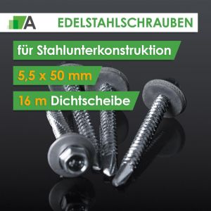 Edelstahlschrauben 6,5 x 90 mm